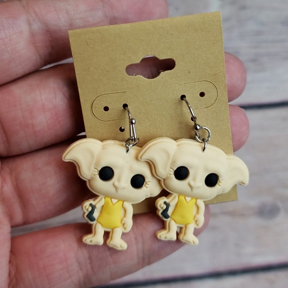 New PVC Harry Potter Dobby Dangle Earrings - Picture 2 of 5